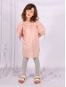 Kid's Off The Shoulder Polka Dot Print Fashion Top